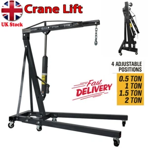 2 Ton Hydraulic Folding Engine Crane Stand Hoist Lift Jack Garage Workshop - Picture 1 of 11