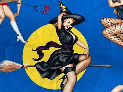 Alexander Henry Embrujado, Halloween, Vintage Look Pin-up POR Y Foto 1 de 3