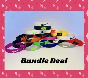 Nike Sport Baller Band Silicone Rubber Bracelet Wristband 40 pcs LOT MIX COLORS - Picture 1 of 4