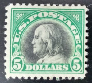 SELLO COMO NUEVO, SCOTT# 524 1918 Benjamin Franklin SIN USAR, CON BISAGRAS, PEGAMENTO ORIGINAL - Imagen 1 de 3