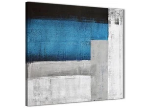 Blue Grey Painting Abstract Hallway Canvas Wall Art Decorations 1s423l - 79cm - Picture 1 of 4