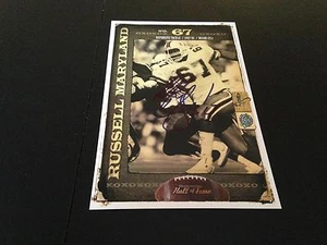 RUSSELL MARYLAND AUTOGRAPH COLLEGE FOOTBALL HOF CARD MIAMI(FL) - Picture 1 of 1
