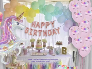 137 piezas: 16 ft JUEGO DE GLOBO ARCO IRIS PASTEL Arch Guirland FIESTA CUMPLEAÑOS ROSA UNICORNIO - Imagen 1 de 12