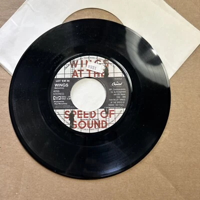 Paul Mccartney Wings Let'em In/Beware My Love Capitol Records 45 - Image 1 of 4