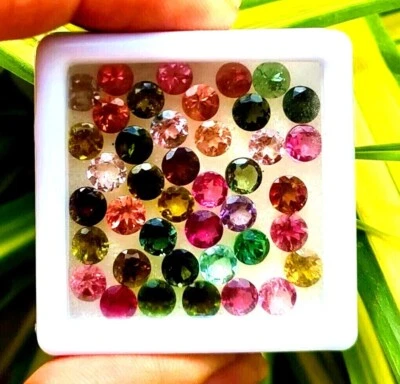 蓝宝石混合颜色套装多面圆形切割 6 毫米 16 件天然 EGL 散装宝石 — 第 1/3 张图片