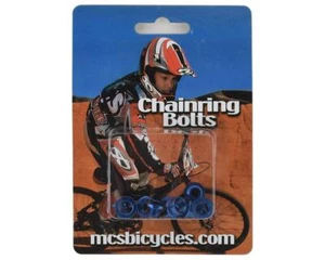 MCS ALLOY CHAINRING BOLT FOR SINGLE CHAINRING BMX BLUE - Picture 1 of 2
