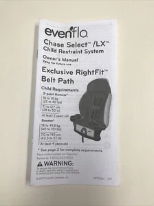 Evenflo Car Seat Owners Manual ( Manual Only) - Picture 1 of 2