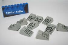 Lego (c) 10x Dachstein 3x2 - negativ -  alt hellgrau- 3747 - light gray- slope