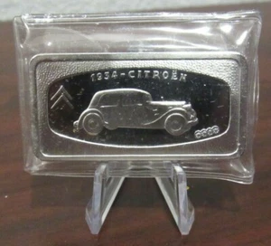Vintage 1934 Citroen Intercoins Sterling Silver Bar - 59.8 Grams - Picture 1 of 2