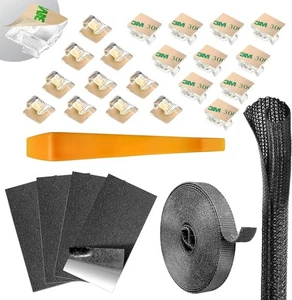 Dash Cam Cable Management Kit Clips Tools Ties Sleeve Car Wire Organizer - Picture 1 of 5