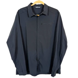 Arc'teryx LS Skyline Shirt Solid Black Size L Snap Buttons Gorpcore - Picture 1 of 8