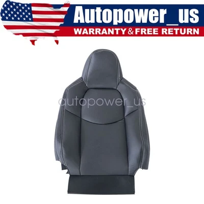 For 2009-2013 2014 Mazda MX-5 Miata Front Passenger Top Leather Seat Cover Black - Image 1 of 4