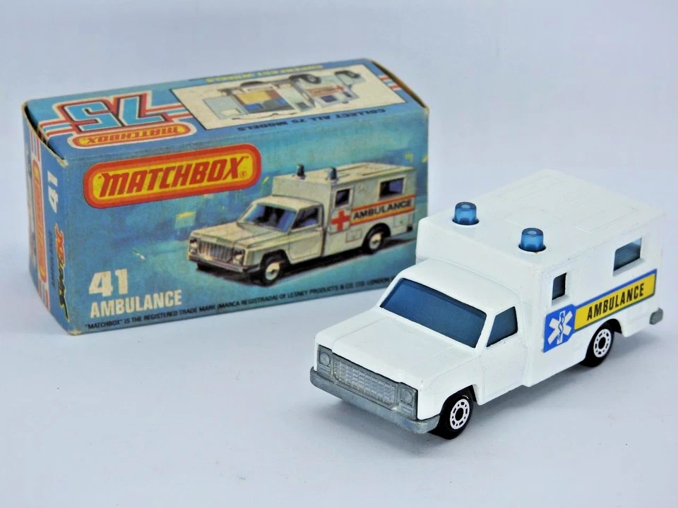 MATCHBOX SUPERFAST No.41 AMBULANCE VN MINT IN VNM ORIGINAL K BOX 1981 - Image 1 of 4