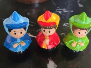 Fisher Price Little People Disney Sleeping Beauty Fairy Godmother Lot Bippity - Picture 1 of 10