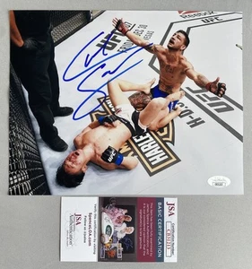 UFC STAR- CUB SWANSON AUTOGRAPH 8x10 FIGHT VICTORY PHOTO UFC/MMA JSA CB31213 - Picture 1 of 1
