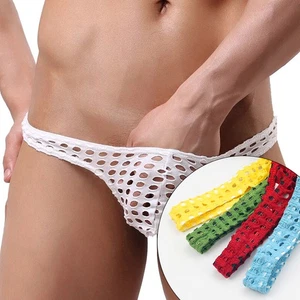 Sexy Men's Hollow Mesh Breathable Boxer Briefs Trunks Underwear Underpants New - Picture 1 of 42