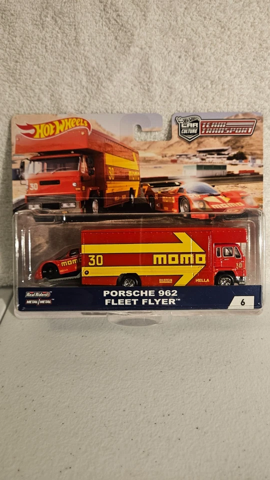 HOT WHEELS TEAM TRANSPORT  #6   PORSCHE 962    FLEET LFYER - Image 1 of 1