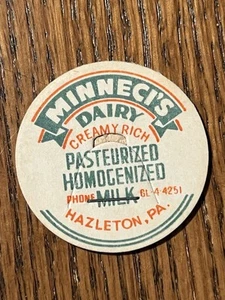 Minneci’s Dairy Hazelton, Pa Milchdeckel - Bild 1 von 3