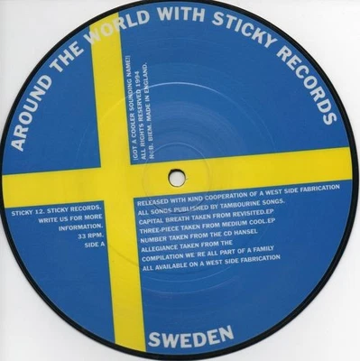 Various - Around The World With Sticky Records - Sweden (7", EP, Pic) (Mint (M)) - Image 1 of 2