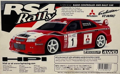HPI RC RS4 Rally 1/10 MITSUBISHI Lancer Evo VI WRC 4WD Rally Car con... - Immagine 1 di 4