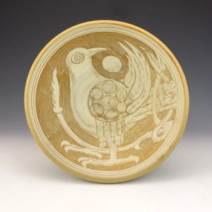 Vintage Michael Tovey - Rowlstone Studio Pottery - Sgraffito Bird Decorated Bowl - Picture 1 of 6