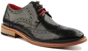 JUSTIN REECE ENGLAND Dover Madera Derby Hombre Formal Zapatos Negro GB 6-14 - Imagen 1 de 37