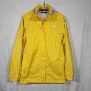 THE NORTH FACE Windbreaker Rain Parka Jacket Yellow White Dot Dry Vent sz M - Picture 1 of 9