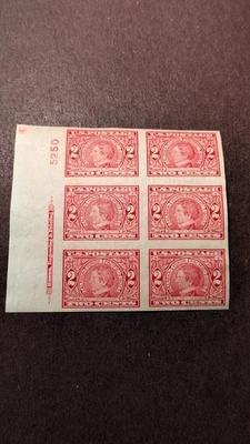 U.S. Stamp #371 VF Mint Hinged Plate Block Of Six - Image 1 of 2