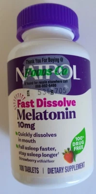 Melatonina Disolución Rápida, Fresa 10 mg 100 Comprimidos CADUCIDAD 07/2027 Foto 1 de 3