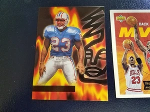 Blaine Bishop Oilers 1996 Topps Gilt Edge NFL ERROR OVERSIZE Blank Back - Picture 1 of 3