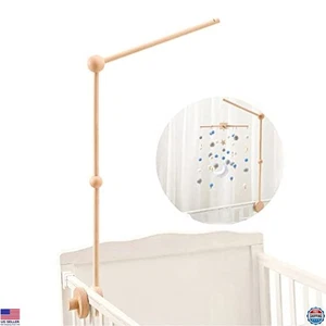 Wooden Baby Crib Mobile Arm Holder for Nursery Decor - Mobile Attachment - Picture 1 of 6