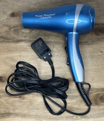 BaBylissPRO Nano Titanium Professional Lightweight Hair Dryer Blue *tested* - Image 1 of 4