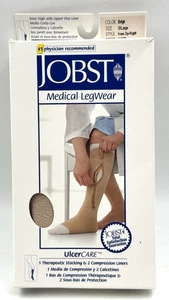 JOBST UlcerCare Knee High Compression Stocking Size 3XLarge Beige Knee Zip-Right - Picture 1 of 9