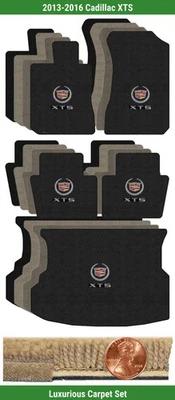 Juego de alfombrillas de lujo personalizadas para Cadillac XTS 2013-2016 con logotipo (5 piezas) #2ZA Foto 1 de 4