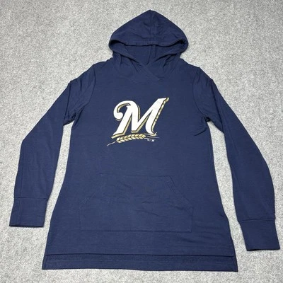 Fanatics Milwaukee Brewers Mediana Mujer Azul Sudadera con Capucha MLB Béisbol Canguro Bolsillo Foto 1 de 4