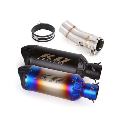 Puntas de silenciador deslizables de tubo medio de escape para Kawasaki Ninja 500 400 Z400 2017-2025 - Imagen 1 de 4