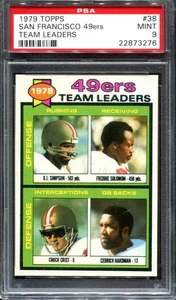 1979 Topps #38 49ers Team Leaders w/ OJ Simpson - PSA 9 MINT - Picture 1 of 2