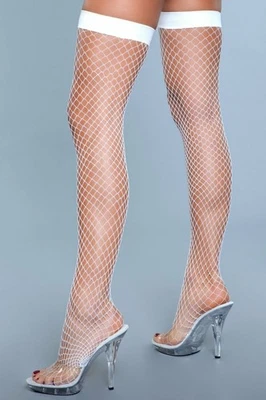 BeWicked Catch Me If You Can Thigh Highs White - Image 1 of 3