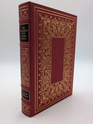 Mr Clemens and Mark Twain By Justin Kaplan Franklin Library Leatherbound 1986 - Image 1 of 4
