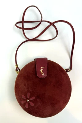 RARE Vintage Fragiacomo Red Velvet Canteen Purse Shoulder Strap 1950s-60s Italy - Image 1 of 4