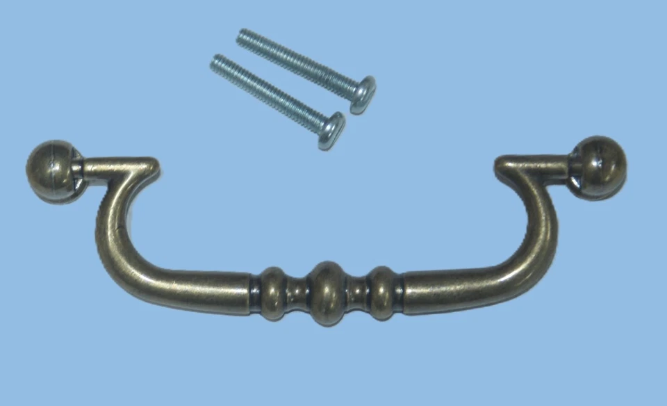 Drawer Pull Drop Handle 4" , Antique Bronze Finish, Old Stock Clearance. - Image 1 of 1