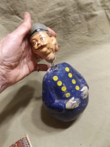 Antica bambola poliziotto Schoenhut Paper Machè Roly così com'è da riparare - Foto 1 di 11