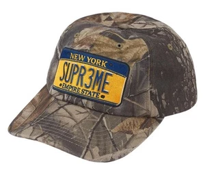 Supreme License Plate 6-Panel Realtree Hardwoods Camo Hat SS25 BRAND NEW In Hand - Picture 1 of 2