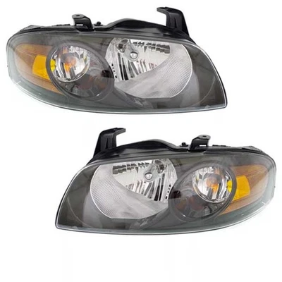 For 04 05 06 Sentra SE-R & Spec V Headlight Headlamp Head Lamp w/Bulb SET PAIR Foto 1 de 4