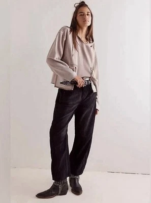 Pantalones de pana Free People Good Luck tiro medio barril talla 29 nuevos sin etiquetas Foto 1 de 4