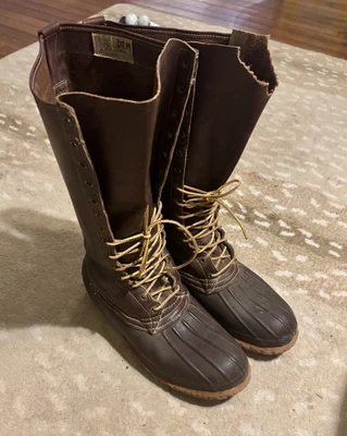 VTG L.L. Bean Maine Hunting Shoes - Duck Boots - Men’s 10 D - 16” 14 eyelet  - Image 1 of 4