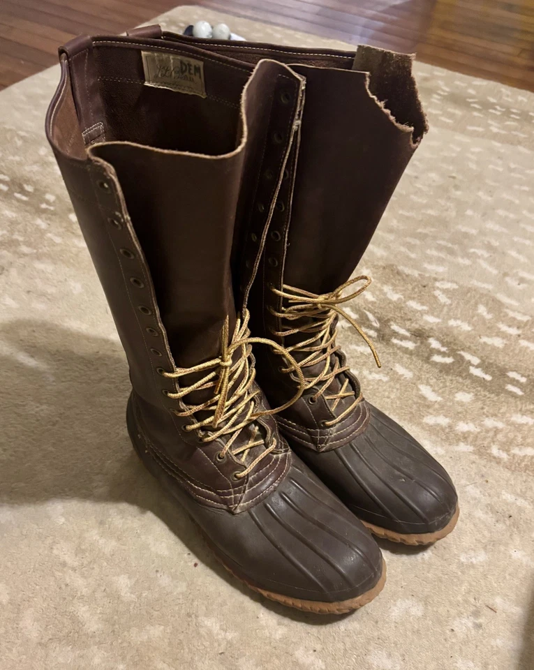 VTG L.L. Bean Maine Hunting Shoes - Duck Boots - Men’s 10 D - 16” 14 eyelet  - Image 1 of 4
