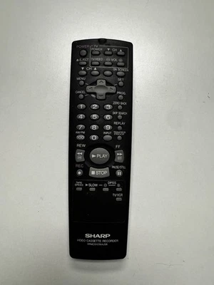 Controle remoto original Sharp RRMCG1236AJSB VCR para VCA410 VCA410UB VCA411U - Imagem 1 de 4
