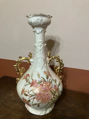 Rudolstadt Germany FLoral Vase 11.5" tall - Blue Maker Mark circa 1904-1924 - Image 1 of 4