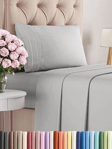 Twin XL Size 3 Piece Sheet Set - Comfy Breathable & Cooling Bed Sheets Set - Hot - Picture 1 of 8